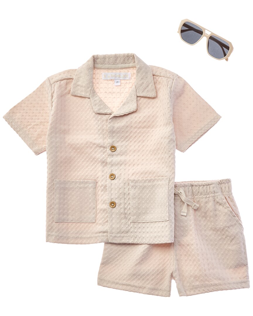 Rachel Zoe 3Pc Knit Top & Short Set