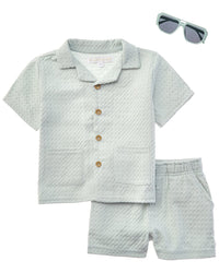 Rachel Zoe 3Pc Knit Top & Short Set