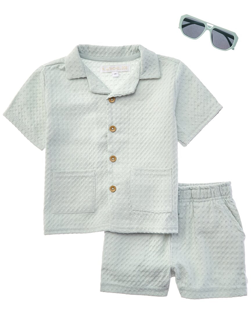 Rachel Zoe 3Pc Knit Top & Short Set