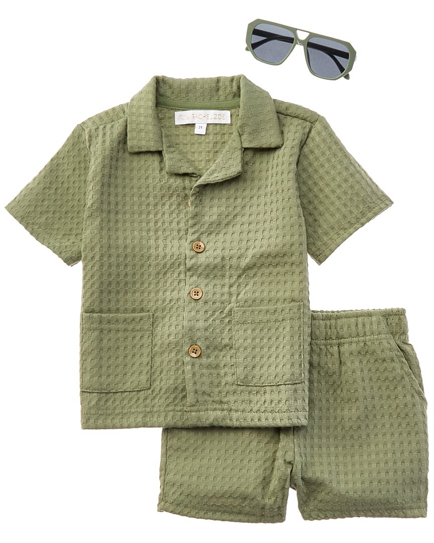 Rachel Zoe 3Pc Knit Top & Short Set