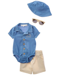 Rachel Zoe 4Pc Romper & Short Set