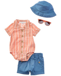 Rachel Zoe 4Pc Romper & Short Set