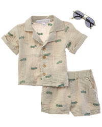 Rachel Zoe Rachel Zoe 3Pc Top & Short Set