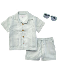 Rachel Zoe 3Pc Knit Top & Short Set