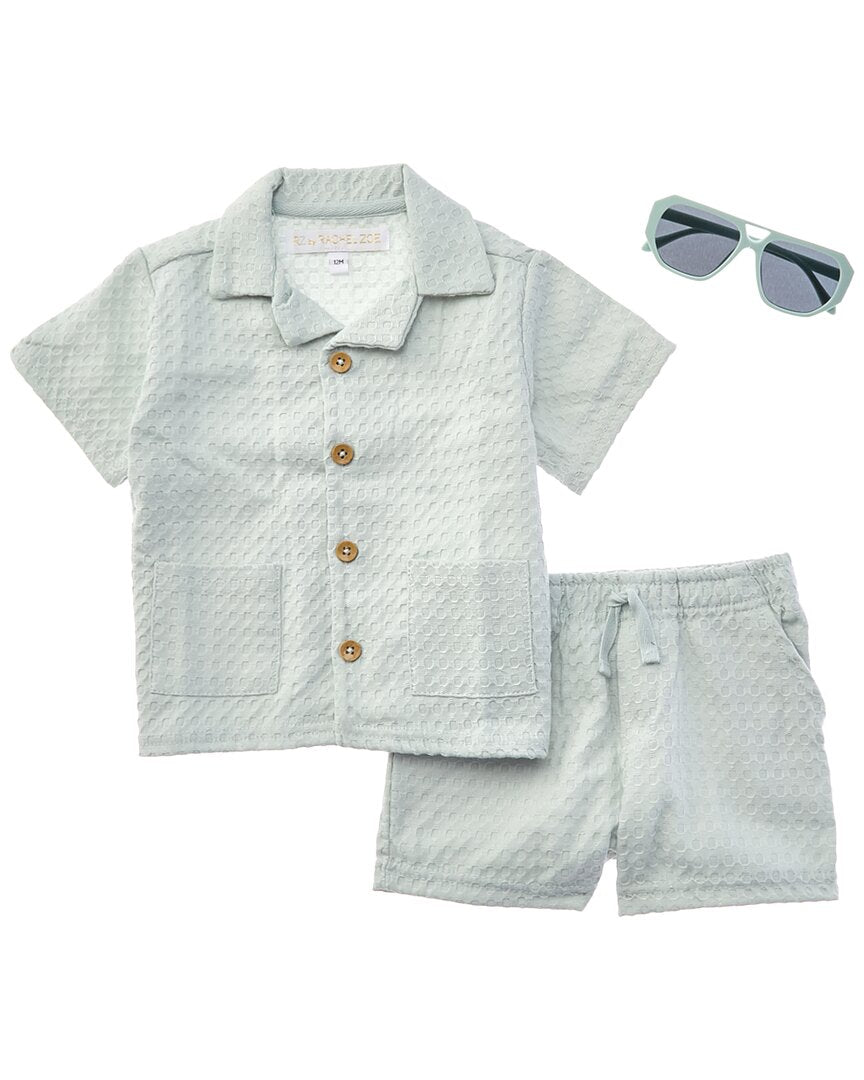 Rachel Zoe 3Pc Knit Top & Short Set