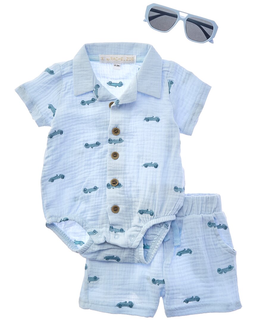 Rachel Zoe 3Pc Romper & Short Set