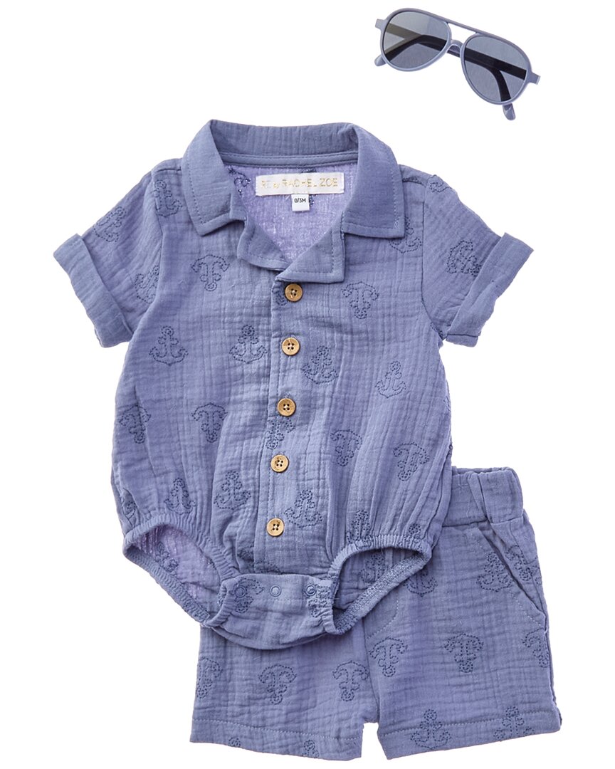 Rachel Zoe 3Pc Romper & Short Set