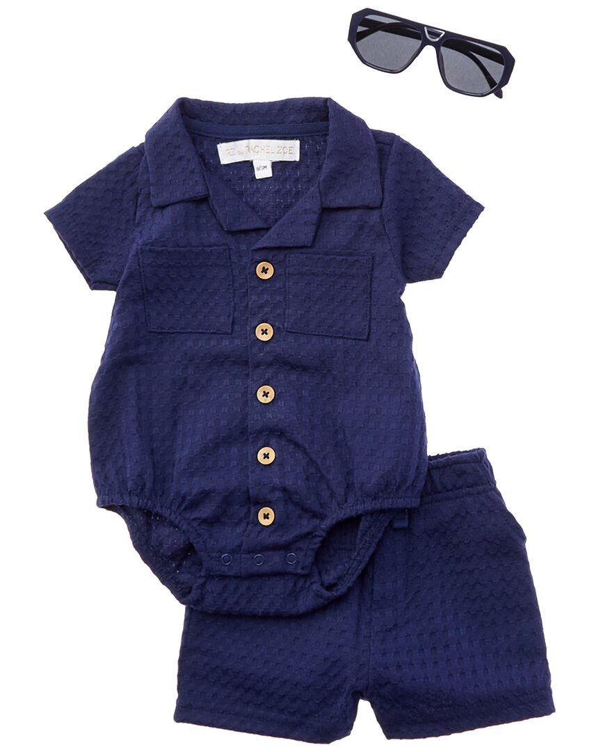 Rachel Zoe 3Pc Knit Romper & Short Set