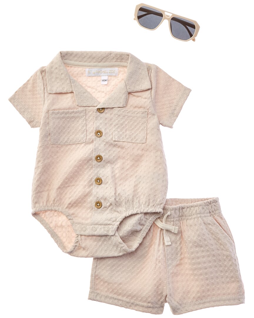 Rachel Zoe 3Pc Knit Romper & Short Set