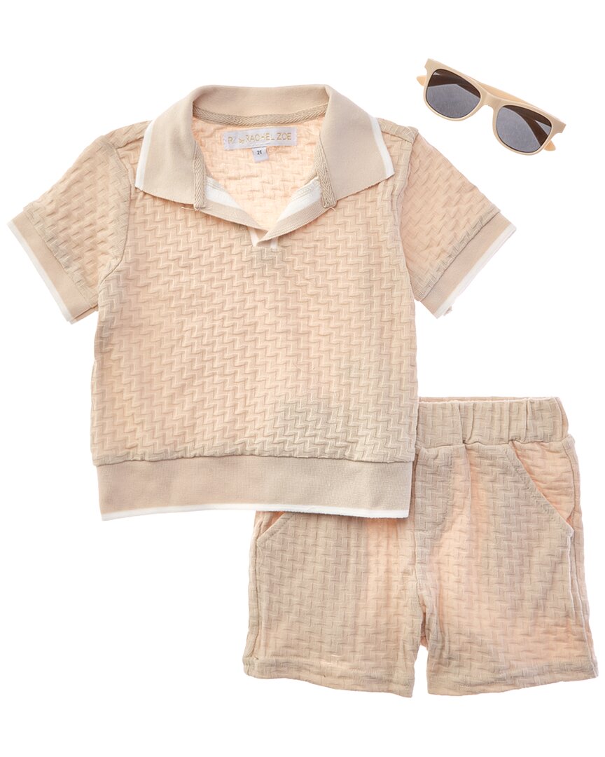 Rachel Zoe 3Pc Knit Top & Short Set