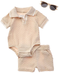 Rachel Zoe 3Pc Knit Romper & Short Set