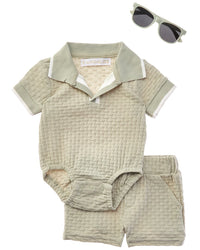 Rachel Zoe 3Pc Knit Romper & Short Set
