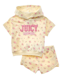 Juicy Couture 2Pc French Terry Hoodie & Short Set