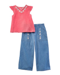 Scotch & Soda 2Pc Top & Denim Pant Set