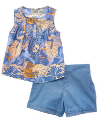 Scotch & Soda 2Pc Top & Denim Short Set