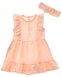 Andywawa Love Family Muslin Dress & Headband Set