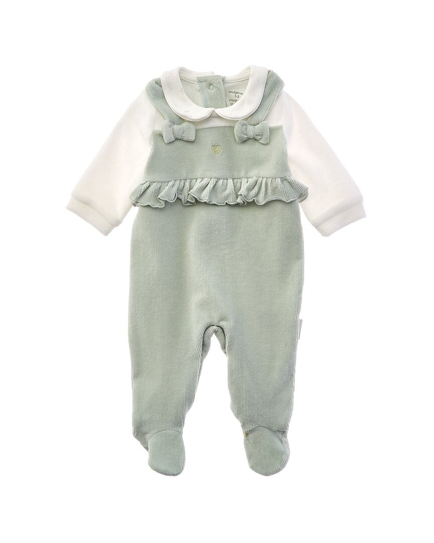 Andywawa Ruffle Velvet Babygrow