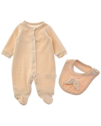 Andywawa Velvet Babygrow & Bib Set