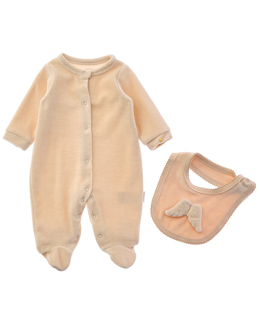 Andywawa Velvet Babygrow & Bib Set