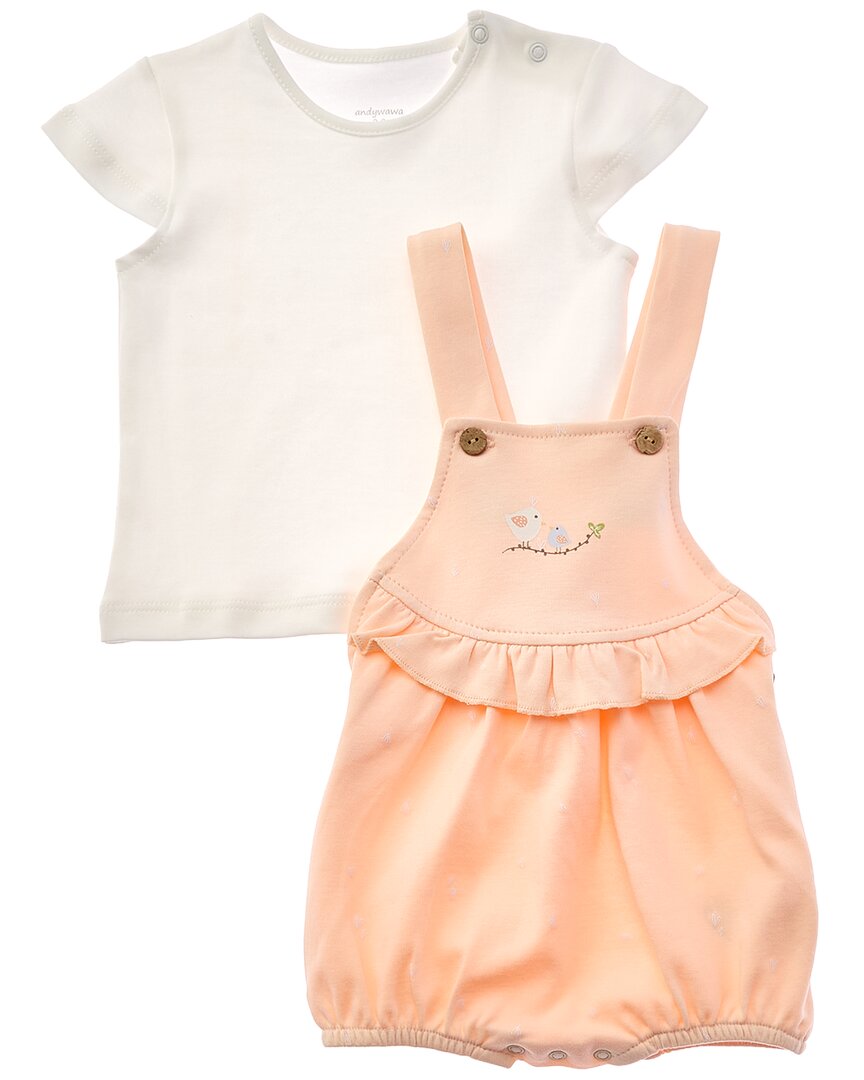 Andywawa Spring Birds Overall Outfit