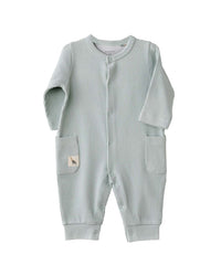 Andywawa Ribbed Giraffe Pocket Romper