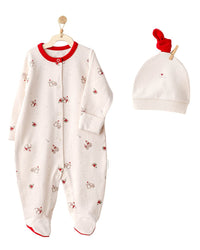 Andywawa Penguin Trim Babygrow & Beanie Set