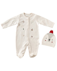 Andywawa Penguin Print Babygrow & Hat Set