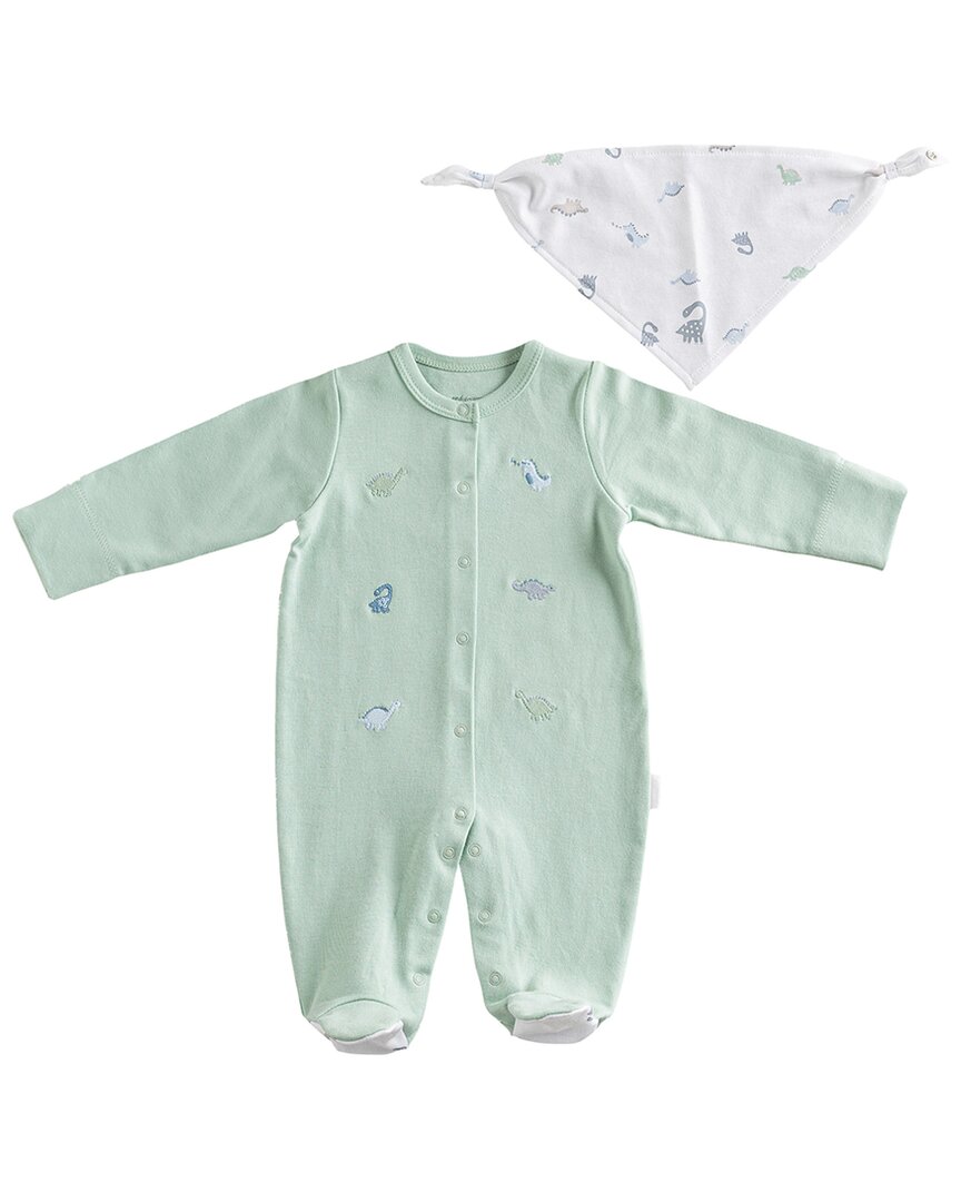 Andywawa Dinosaur Print Babygrow & Bib Set