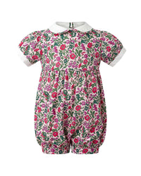 Rachel Riley Floral Button-Front Babysuit