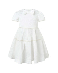 Rachel Riley Pearl Tiered Damask Dress