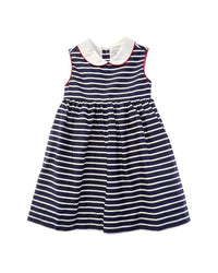 Rachel Riley Striped Peter Pan Collar Dress