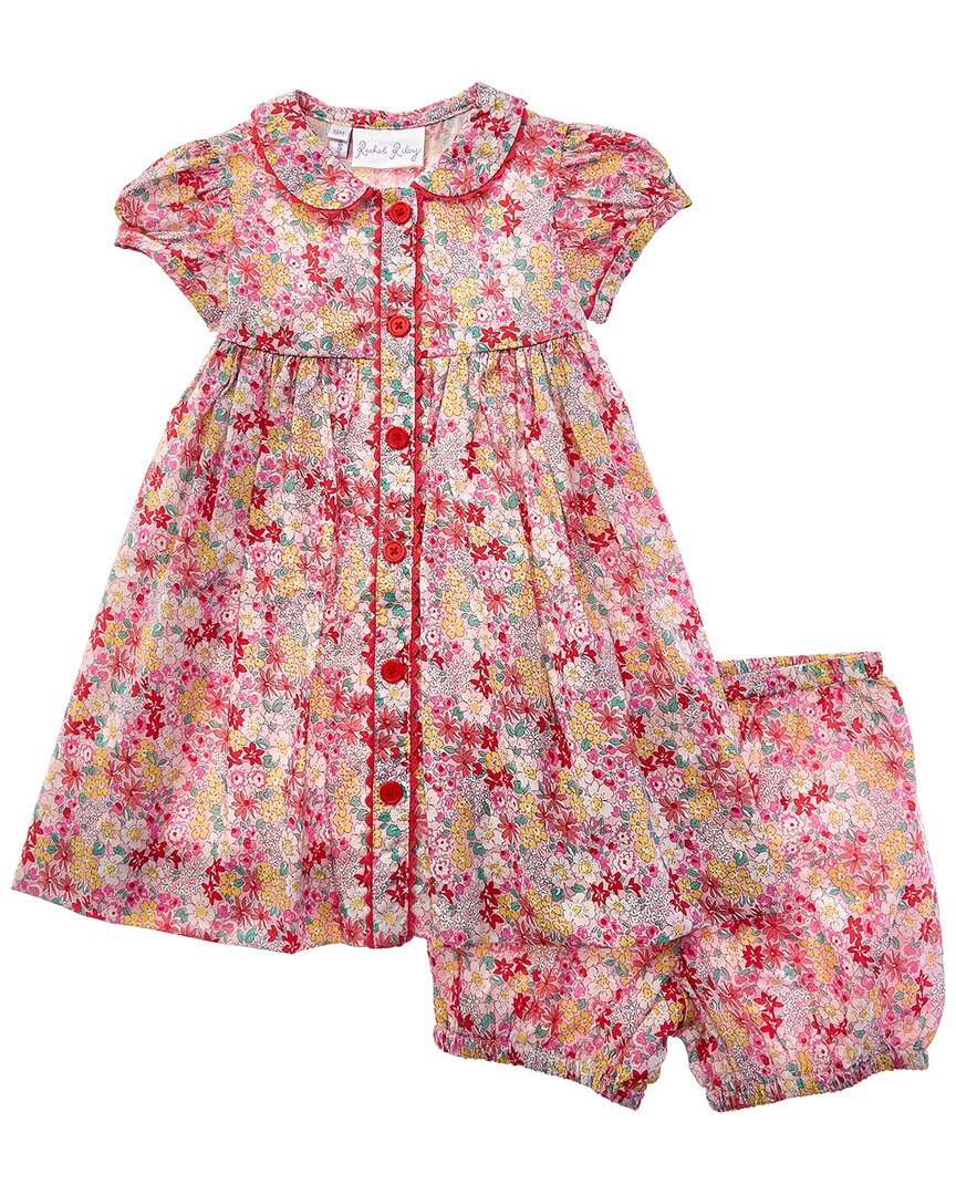 Rachel Riley Rachel Riley 2Pc Ditsy Garden Button-Front Dress & Bloomer