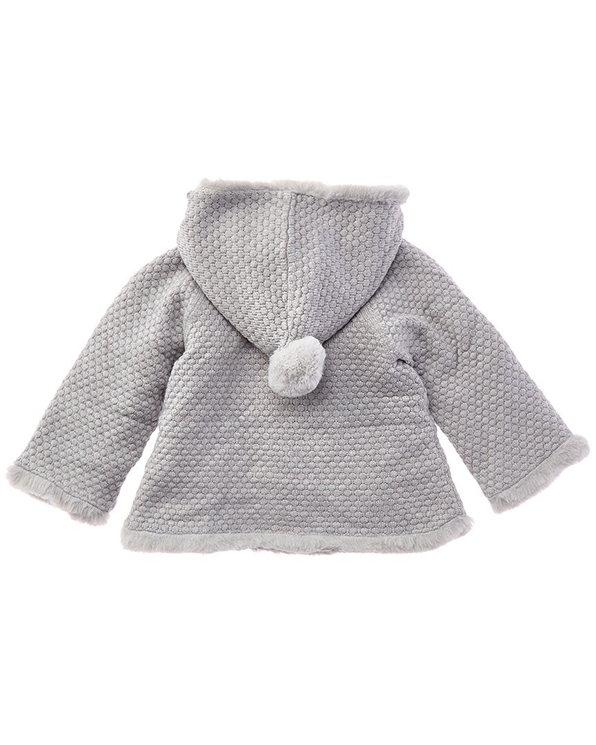 Mayoral Mayoral Newborn Knit Faux Fur Jacket