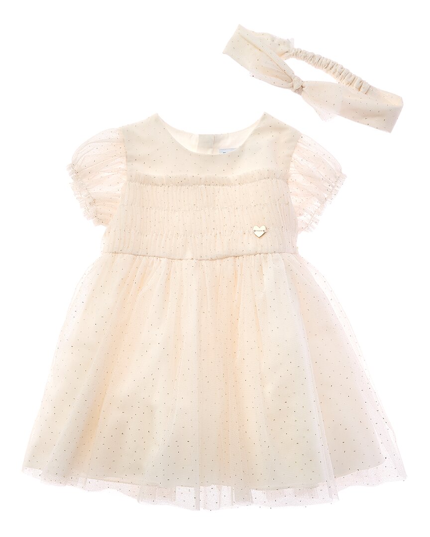 Mayoral Mayoral 2Pc Baby Dress & Tulle Headband Set