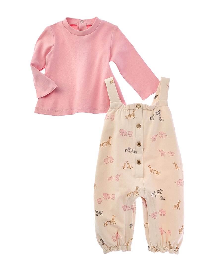 Mayoral 2Pc Newborn Dungaree & T-Shirt Set