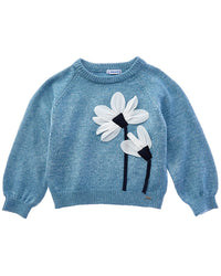 Mayoral Flowers Applique Knit Jumper
