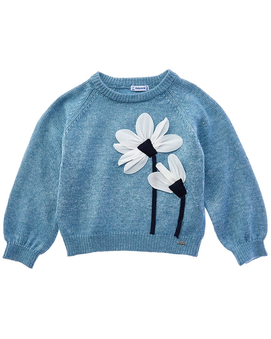 Mayoral Flowers Applique Knit Jumper