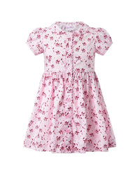Rachel Riley Rachel Riley Light Pink Floral Button-Front Dress