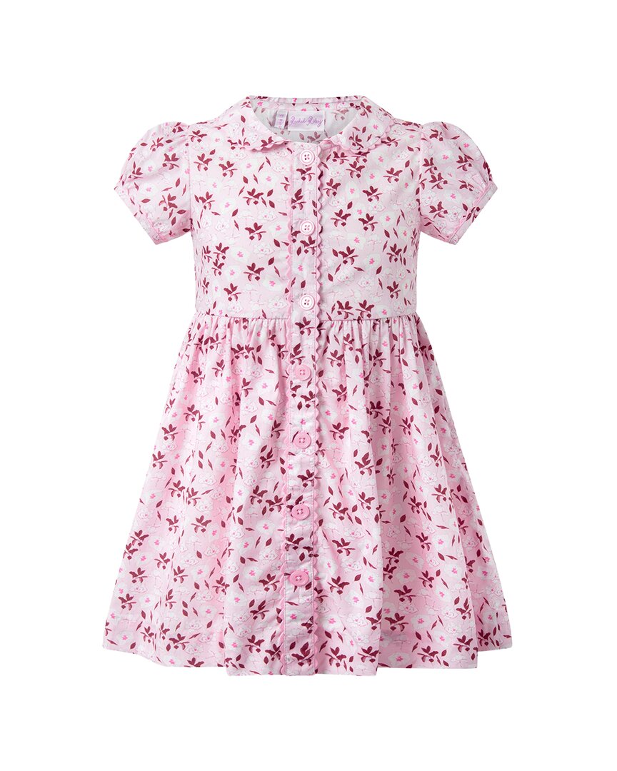 Rachel Riley Rachel Riley Light Pink Floral Button-Front Dress