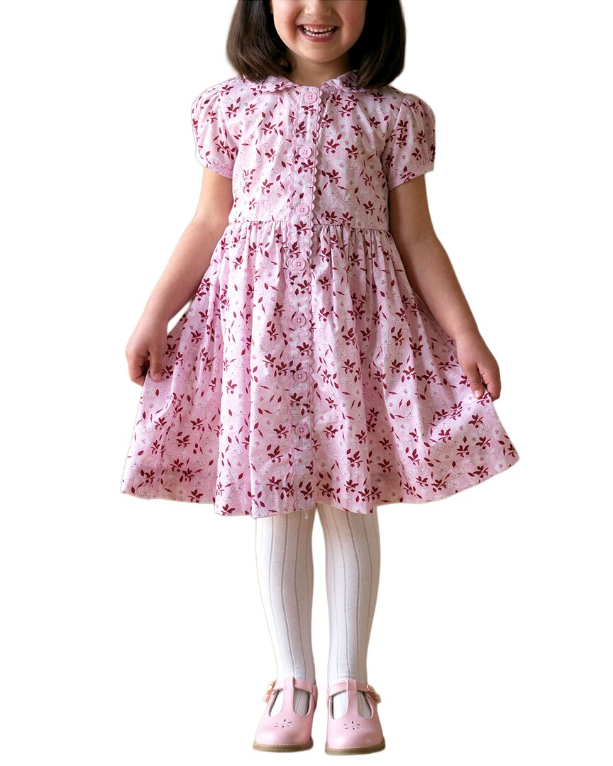 Rachel Riley Rachel Riley Light Pink Floral Button-Front Dress