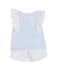 Babycottons 2Pc Striped Top & Broderie Pant