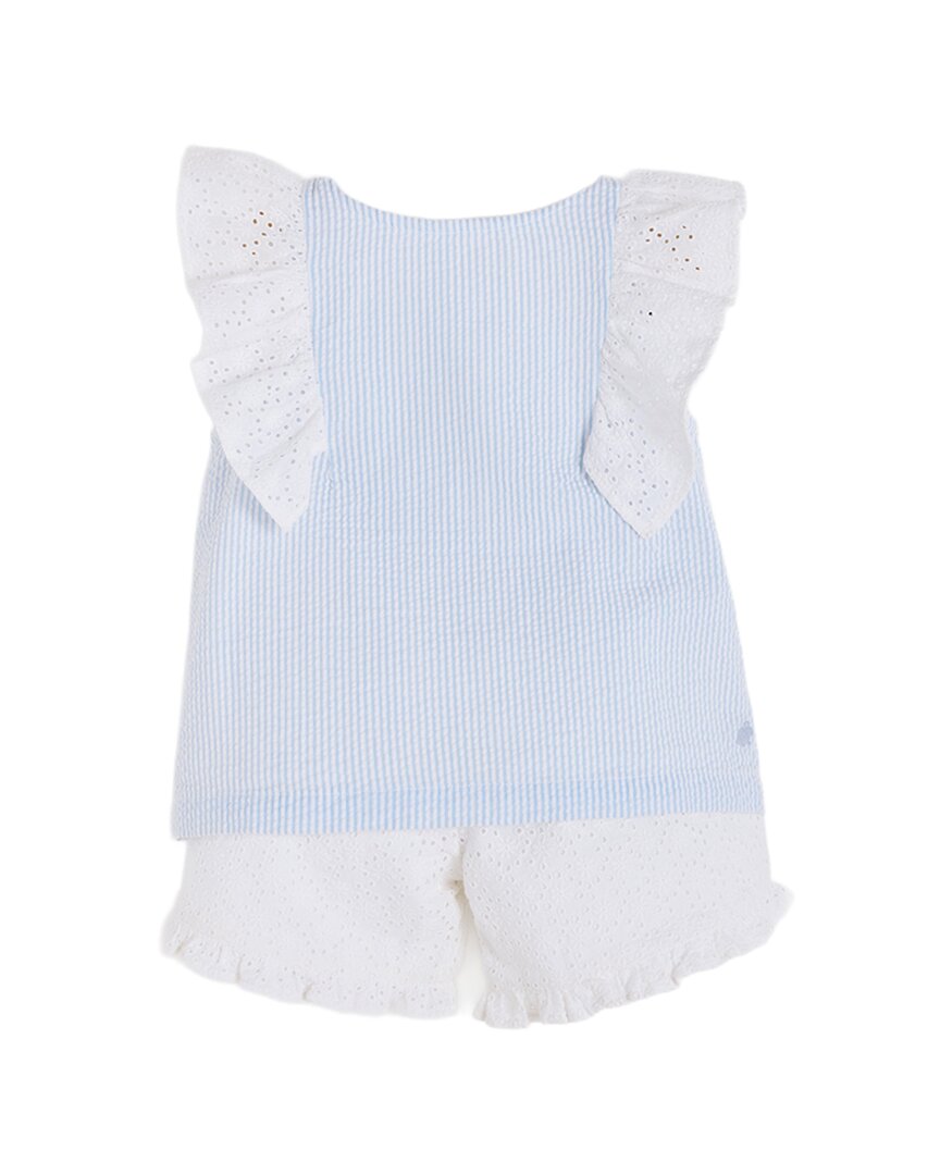 Babycottons 2Pc Striped Top & Broderie Pant
