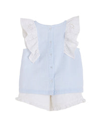 Babycottons 2Pc Striped Top & Broderie Pant