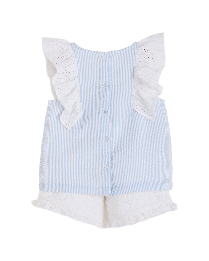 Babycottons 2Pc Striped Top & Broderie Pant