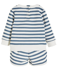 Babycottons 2Pc Striped Sweatshirt & Jogger