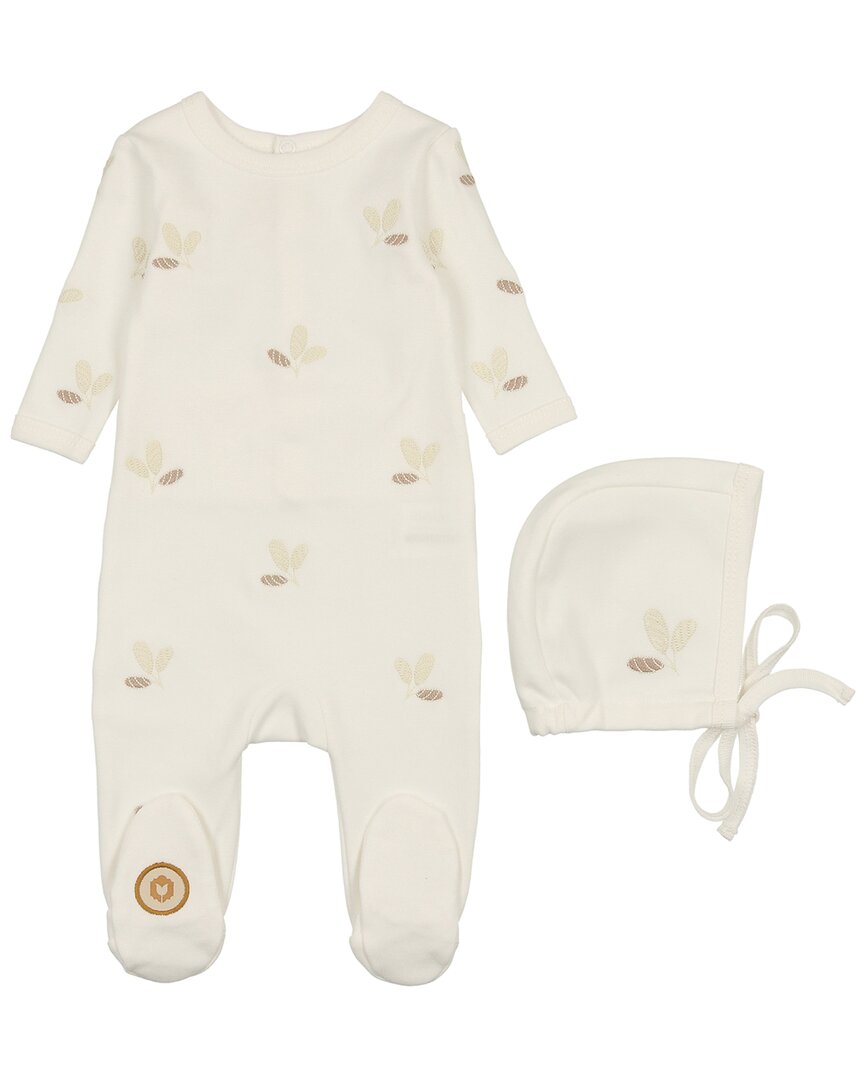 Mon Tresor Lovely Leaf Footie & Hat Set
