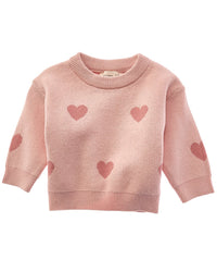 Quincy Mae Heart Knit Sweater