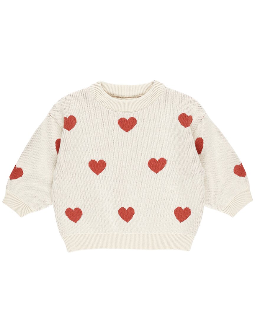 Quincy Mae Heart Knit Sweater