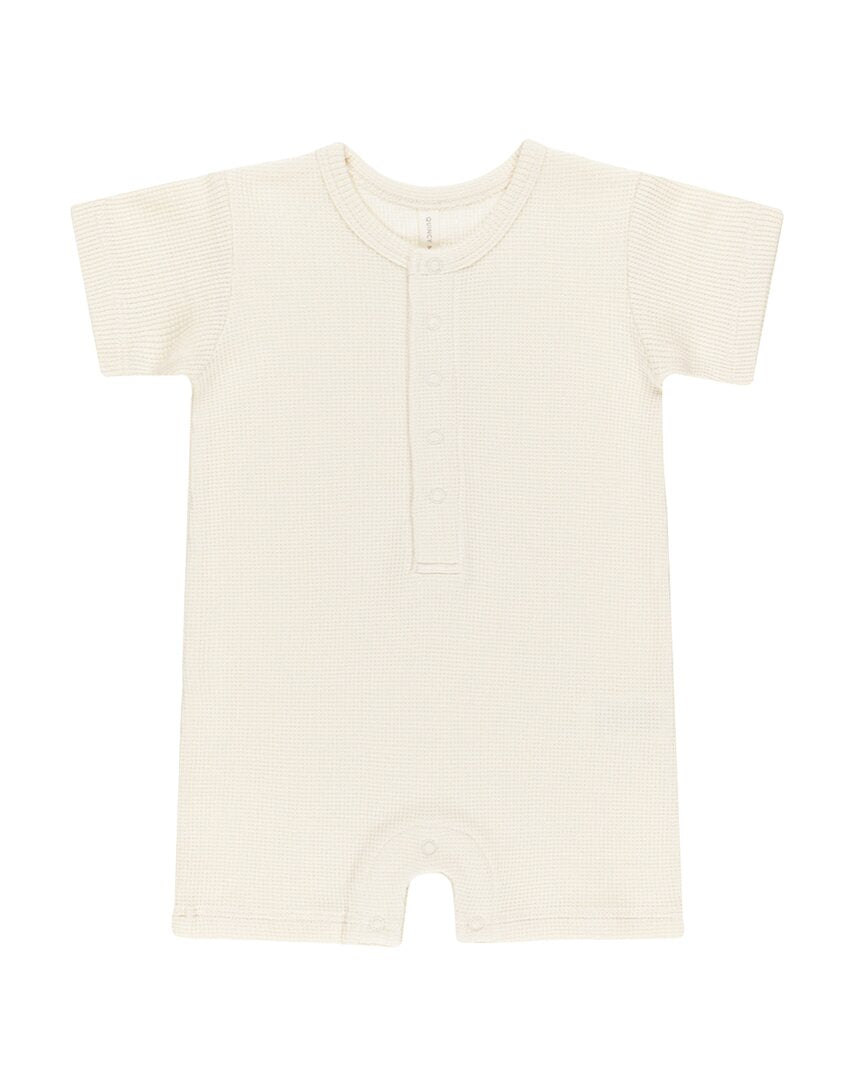 Quincy Mae Waffle Snap Romper