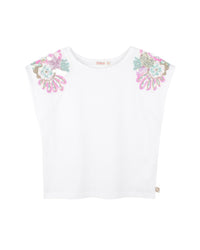 Billieblush Shoulder Embellished T-Shirt